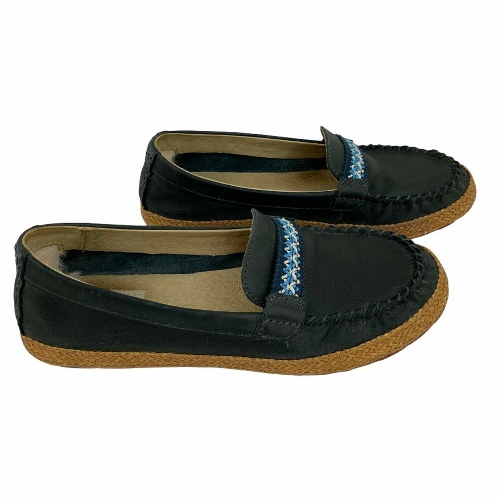 UGG Australia Women's Size 6.5 Kaelee Blue Leather Moccasins Flats 1012505 - Picture 4 of 8